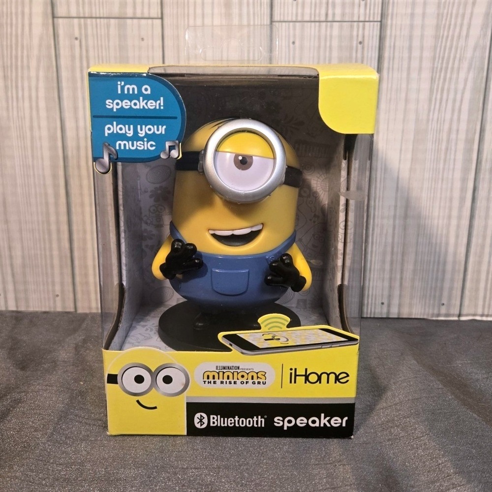 iHome Minions The Rise of Gru Bluetooth Speaker‎ Wireless Audio Rechargeable New